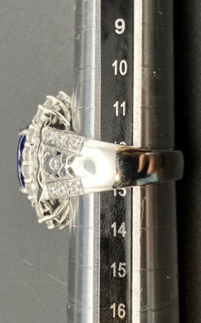 mimiスリランカ産 天然ブルーサファイア9CTサファイアSV925 指輪