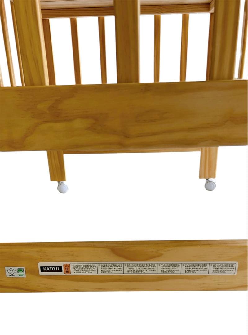 ⭐️美品⭐️ KATOJI ベビーベッド キャスター付き
