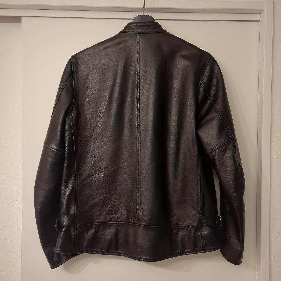 STILL BY HAND ブラック カウレザー ジャケット 46