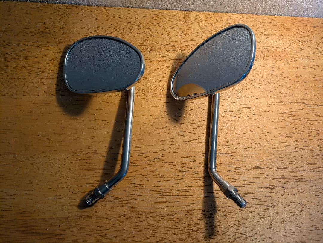 ポッシュ POSH アルミキャスティングミラー 左右セット ビンテージオーバル