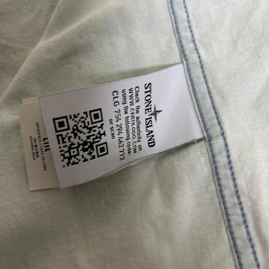 STONE  シャツジャケット　ブルゾン　水色　ワッペン　Sサイズ