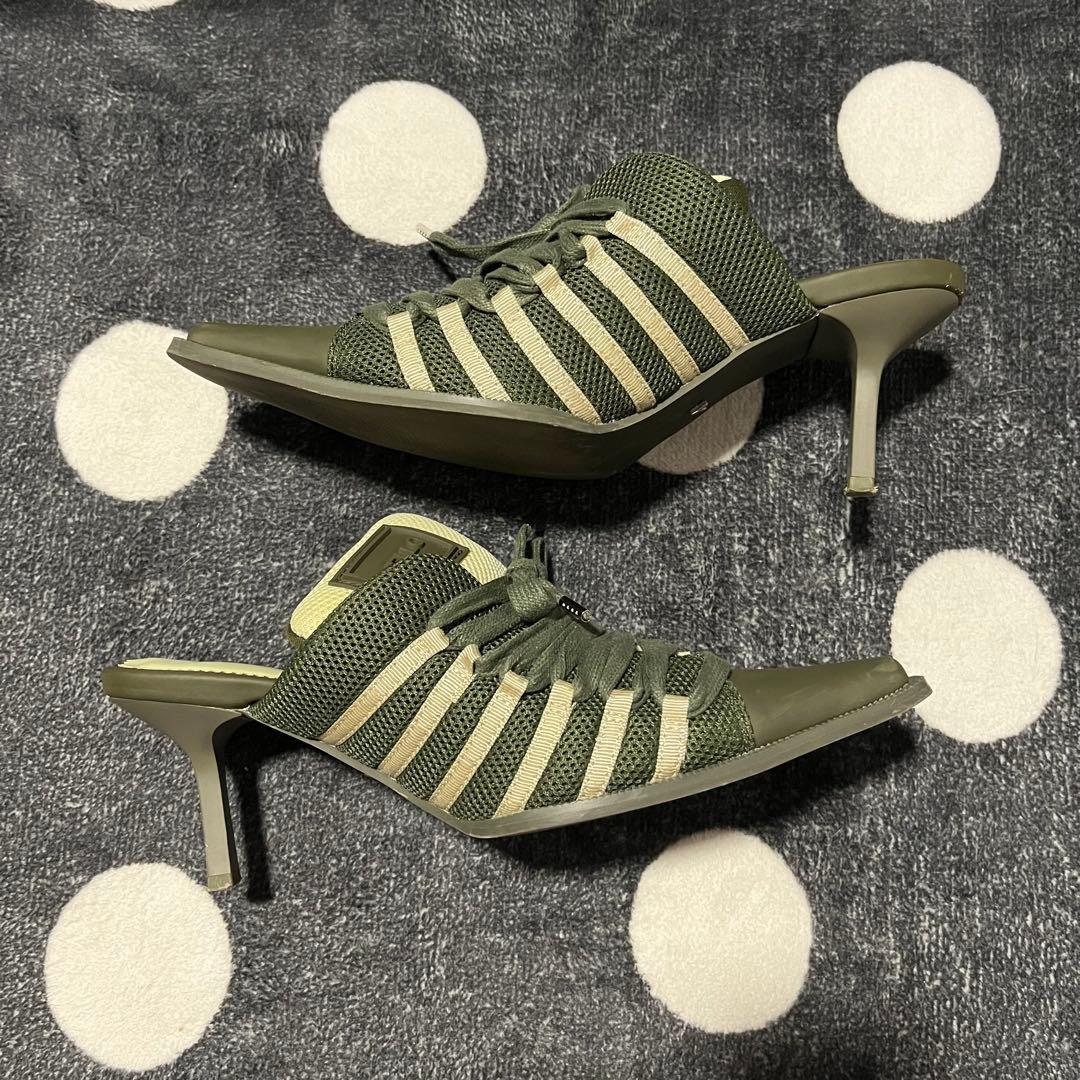 【希少】YELLO スニーカー ミュール サンダル カーキ M