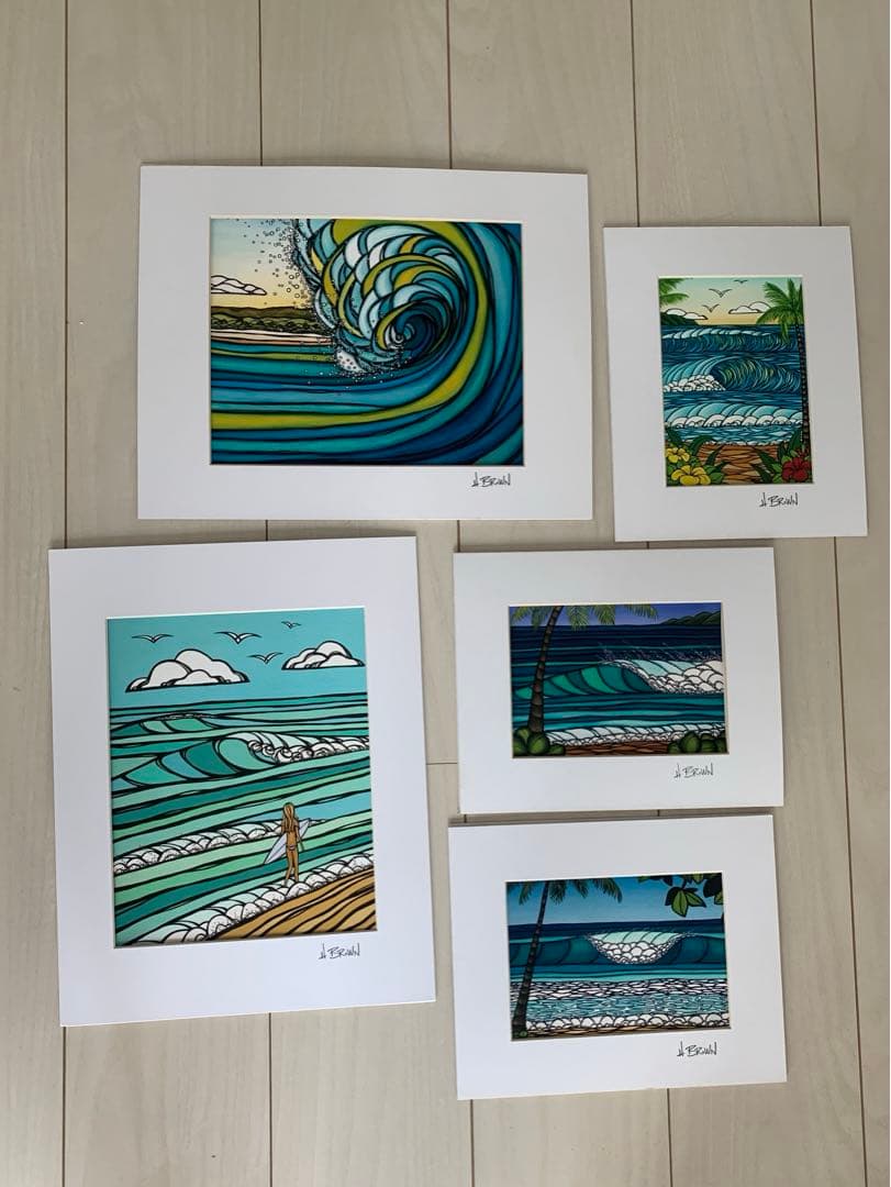 Heather Brown ヘザー・ブラウンの作品5点セット サーフアート