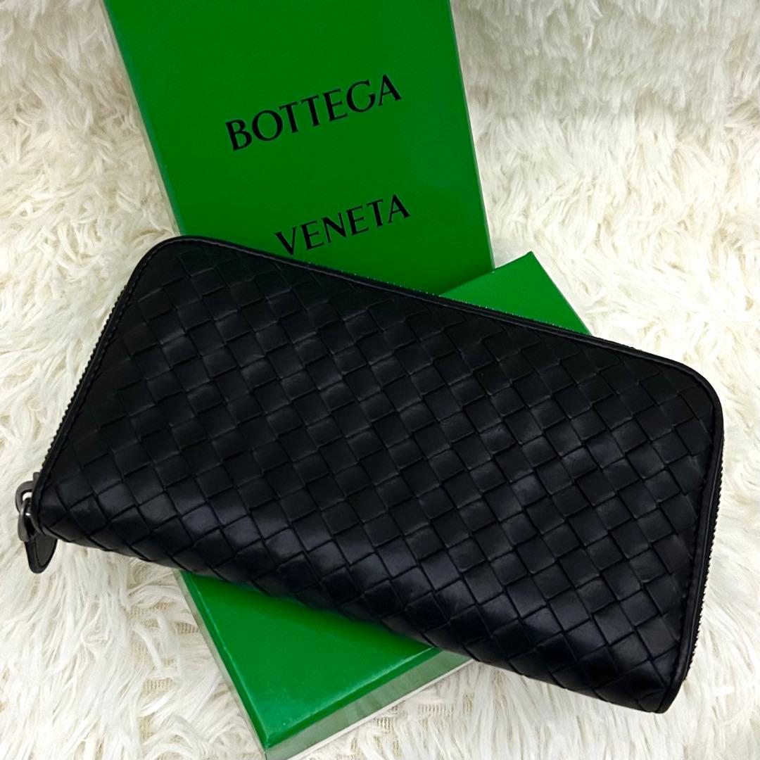 BOTTEGA VENETA イントレチャート ラウンドファスナー 長財布