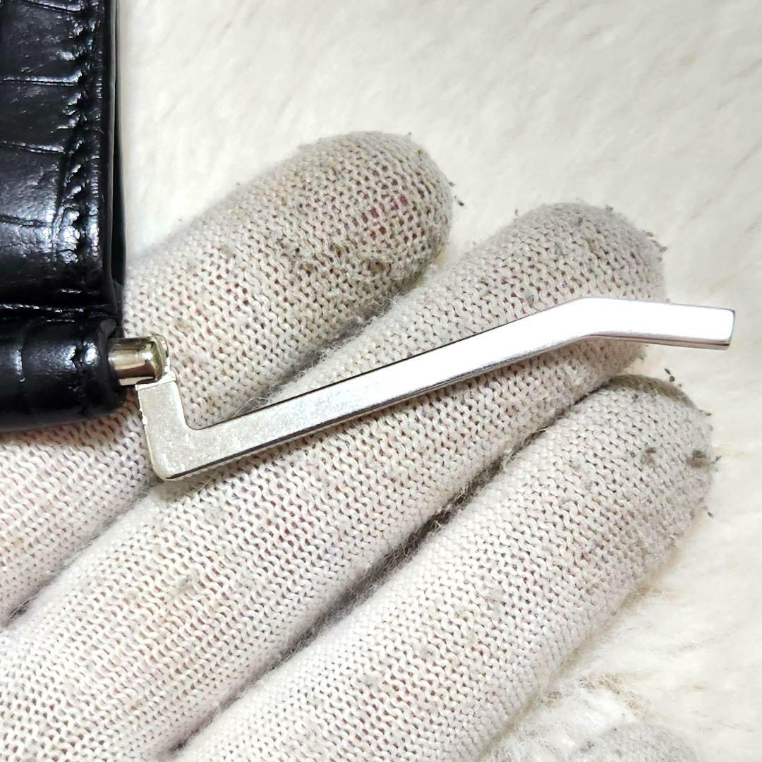 ✨極美品✨サンローラン　マネークリップ　クロコ　カサンドラ　レザー　ブラック