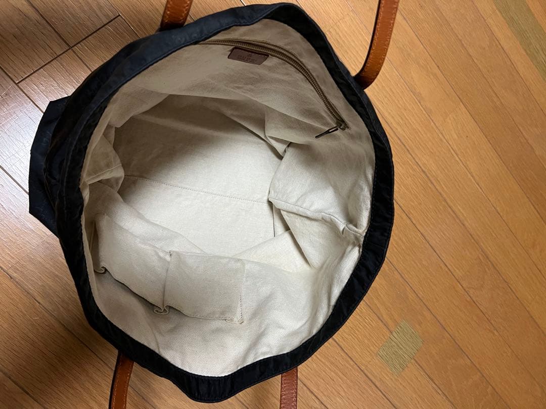 GUCCI ナイロントートバッグ　ネイビー　オールドグッチ