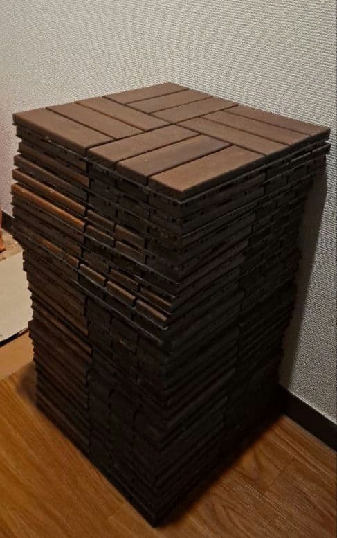 【IKEA】ウッドパネル合計48枚(新品10枚と中古38枚)【送料出品者負担】