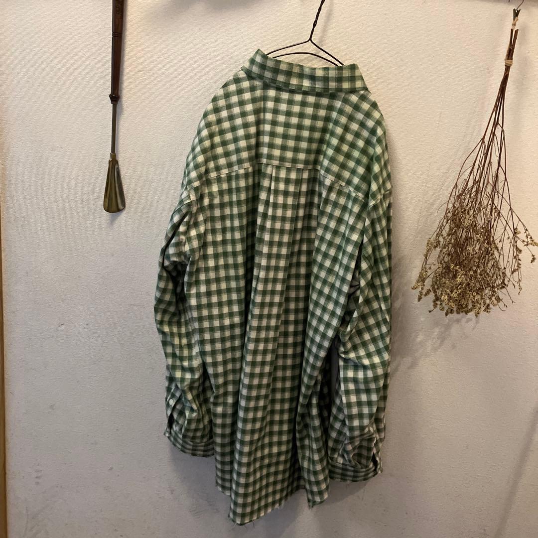 【ANCELLM】C/R CHECK OVER SHIRT /GREEN 1