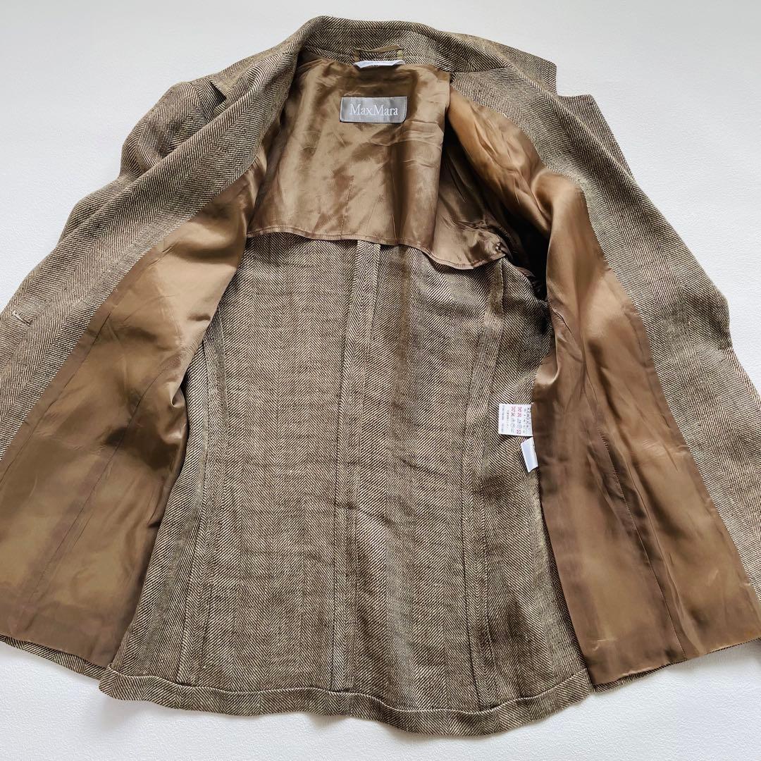 MAX MARA リネン パンツスーツ ヘリンボーン 洗濯可