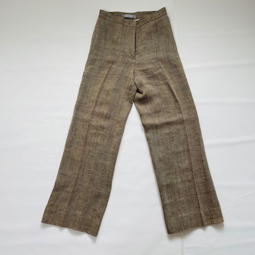 MAX MARA リネン パンツスーツ ヘリンボーン 洗濯可