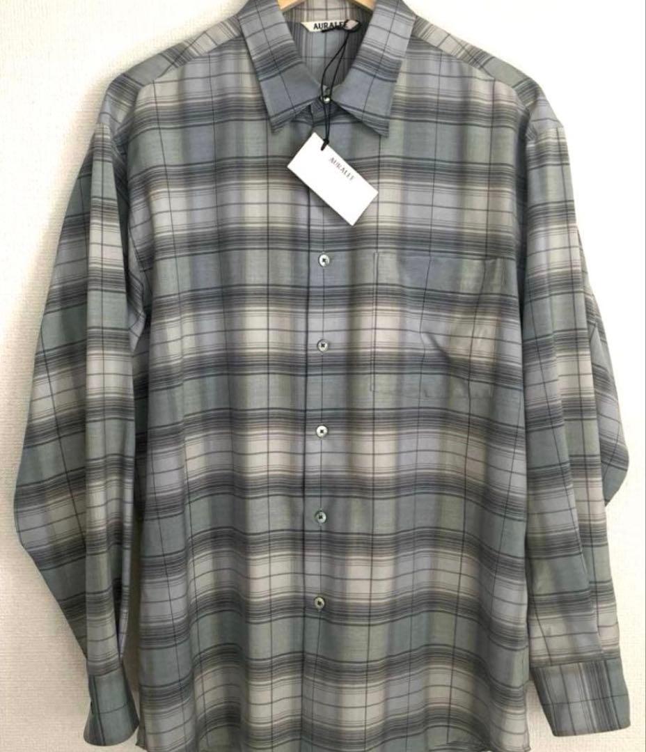 25SS AURALEE SUPER LIGHT WOOL チェックシャツ 3