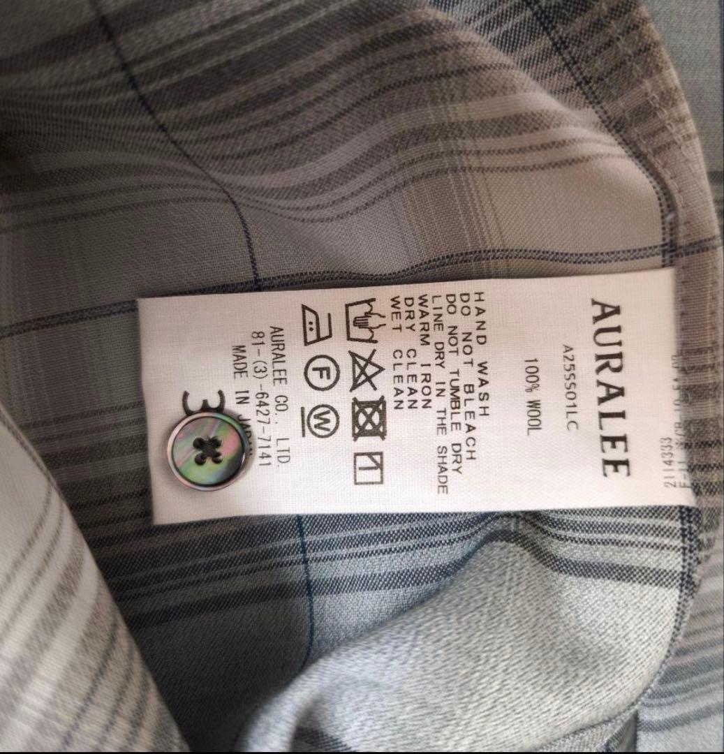 25SS AURALEE SUPER LIGHT WOOL チェックシャツ 3
