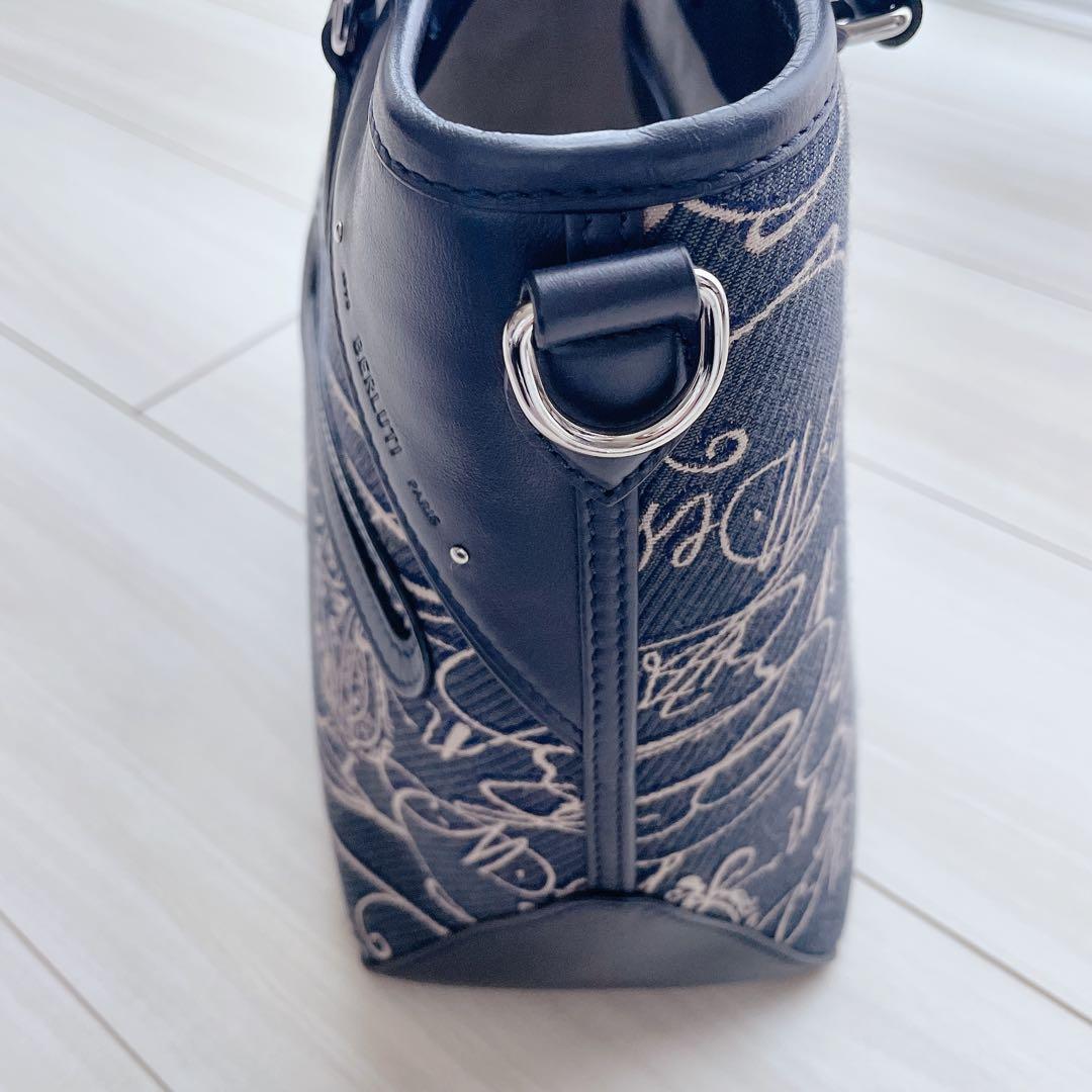 【ベルルッティ】メンズ トゥジュール スクリット アラベスク キャンバス