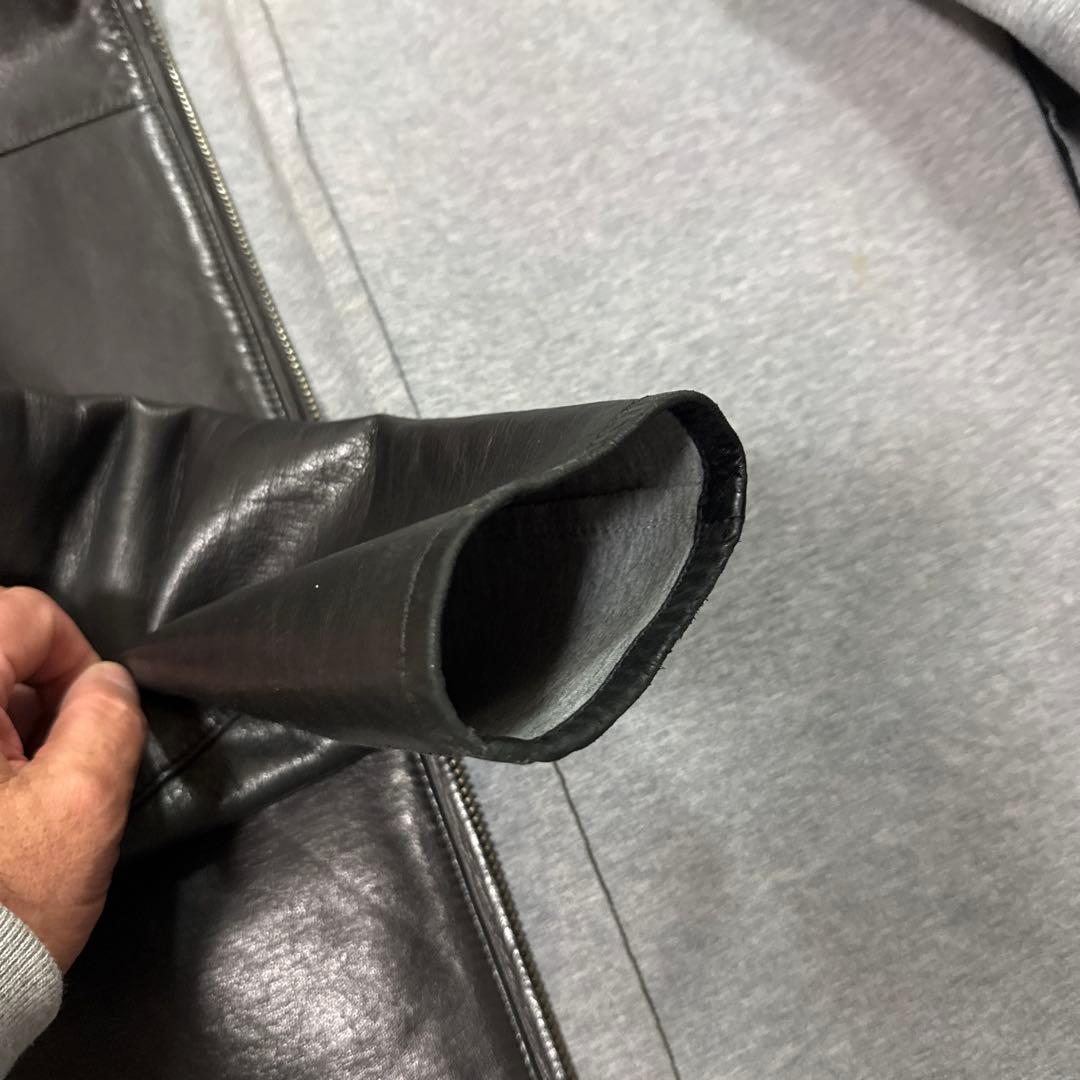 セオリー theory レザージャケット シングルライダース シープ　ブラック