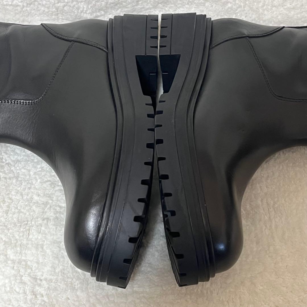 【CORSOROMA9】極美品 ロングブーツ ブラック レザー