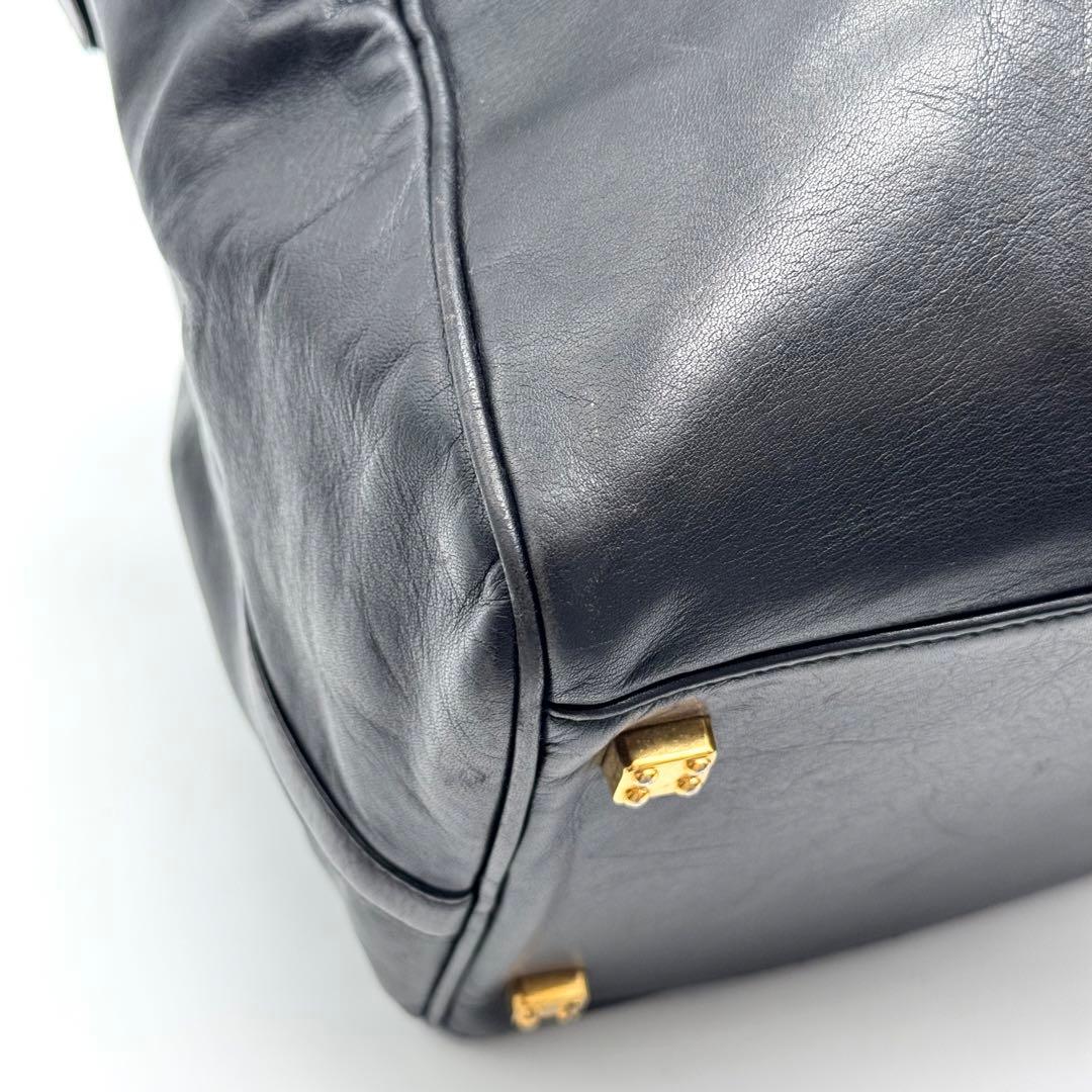 美品 ロエベ ボストンバッグ 2way アナグラム アマソナ50 大容量 黒