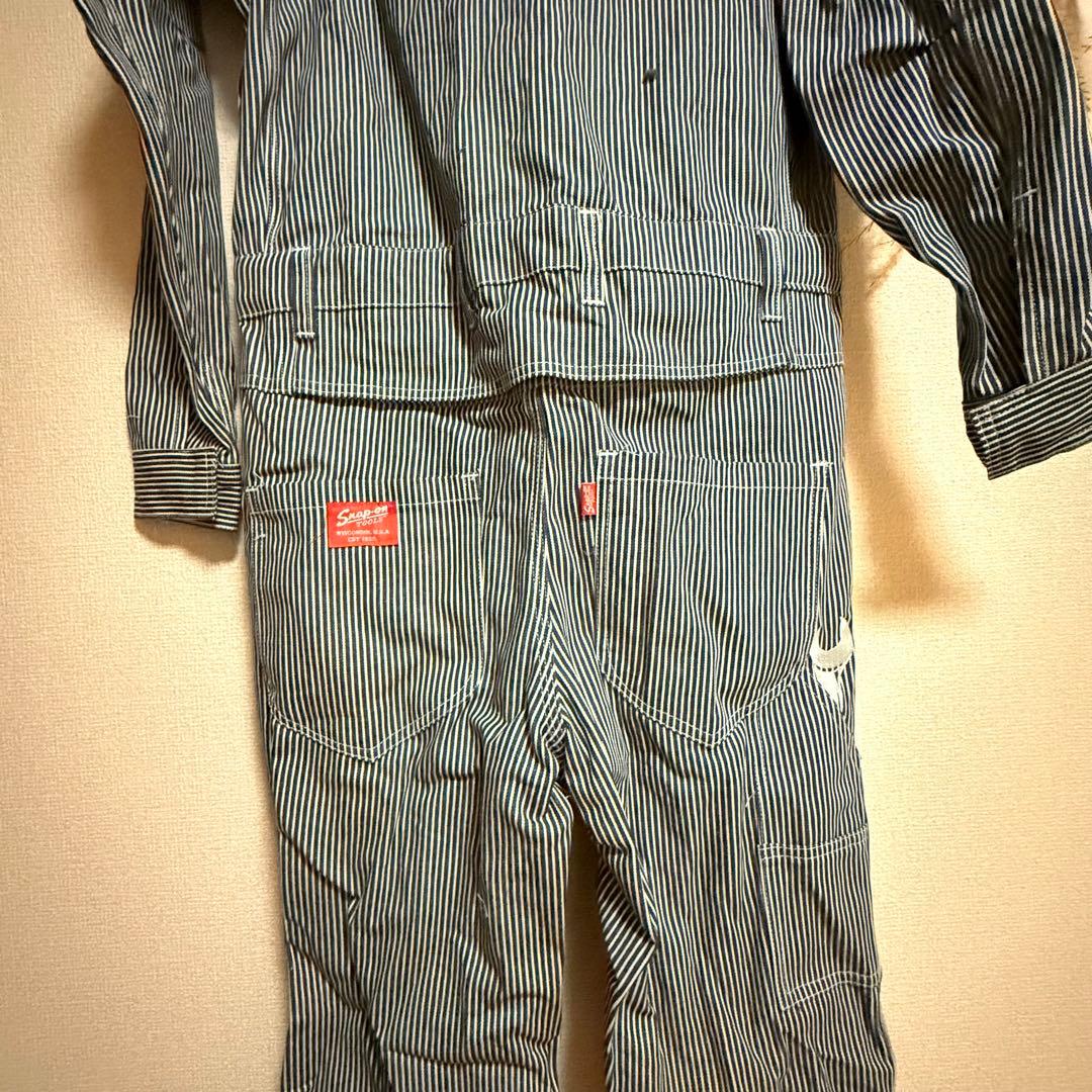 Snap-on ストライプ オーバーオール　新品　Sサイズ　試着のみ