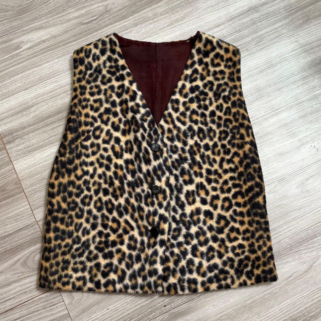 レ*め様 50s 60s レオパード ベスト コディアック アニマル柄