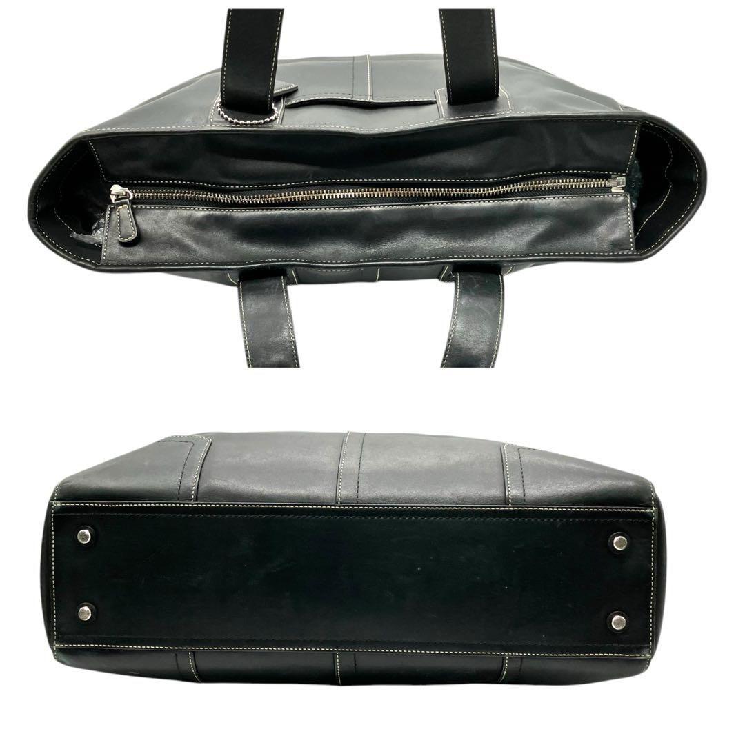 良品 1804 COACH ブリーフケース レザー ブラック A4