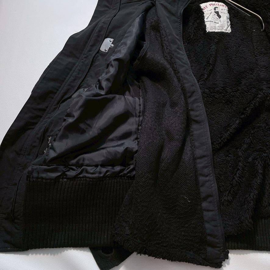 【希少00s】SLY　y2k N-3B グランジ ショートモッズコート 黒