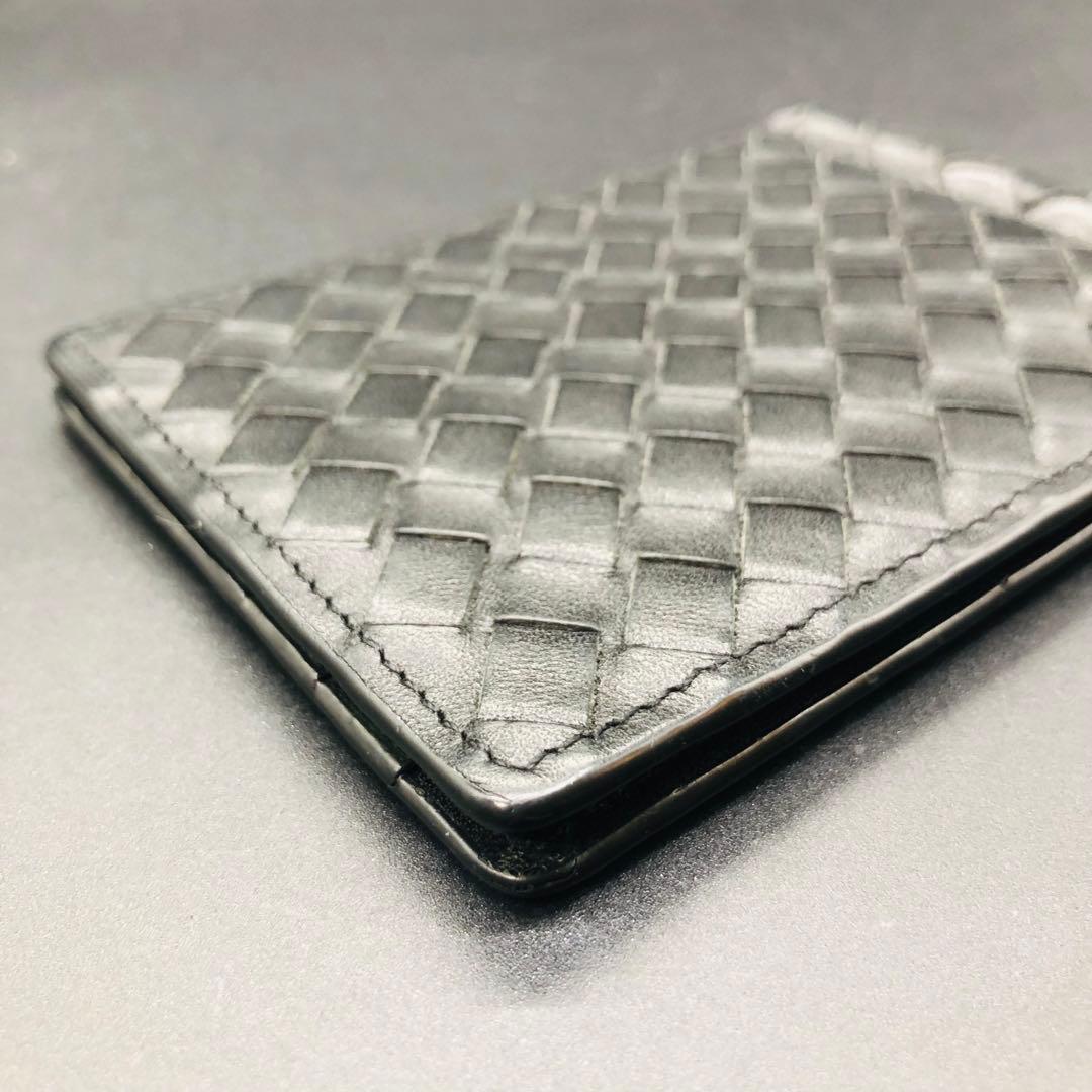 ボッテガヴェネタ マネークリップ イントレチャート ブラック