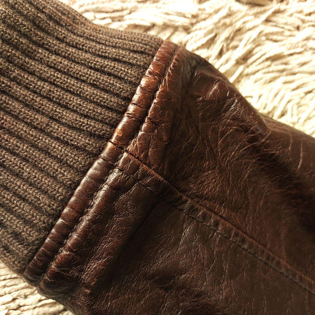 【XL・ホースレザー】AVIREX 馬革　レザージャケット　ブラウン