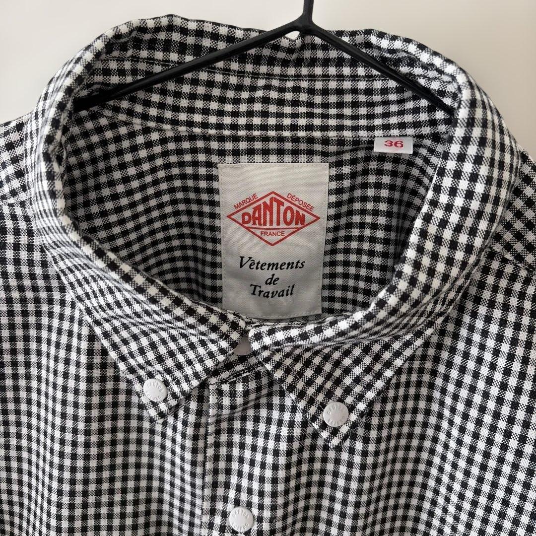 DANTON ボタンダウンギンガムチェックシャツ 36 Ladies