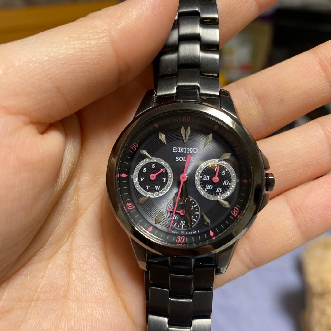 SEIKOソーラー時計　ブラック