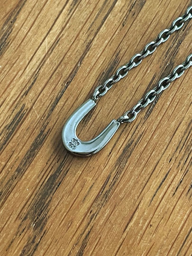 ete　ネックレス　ホースシュー　シルバー925 ブラック　黒