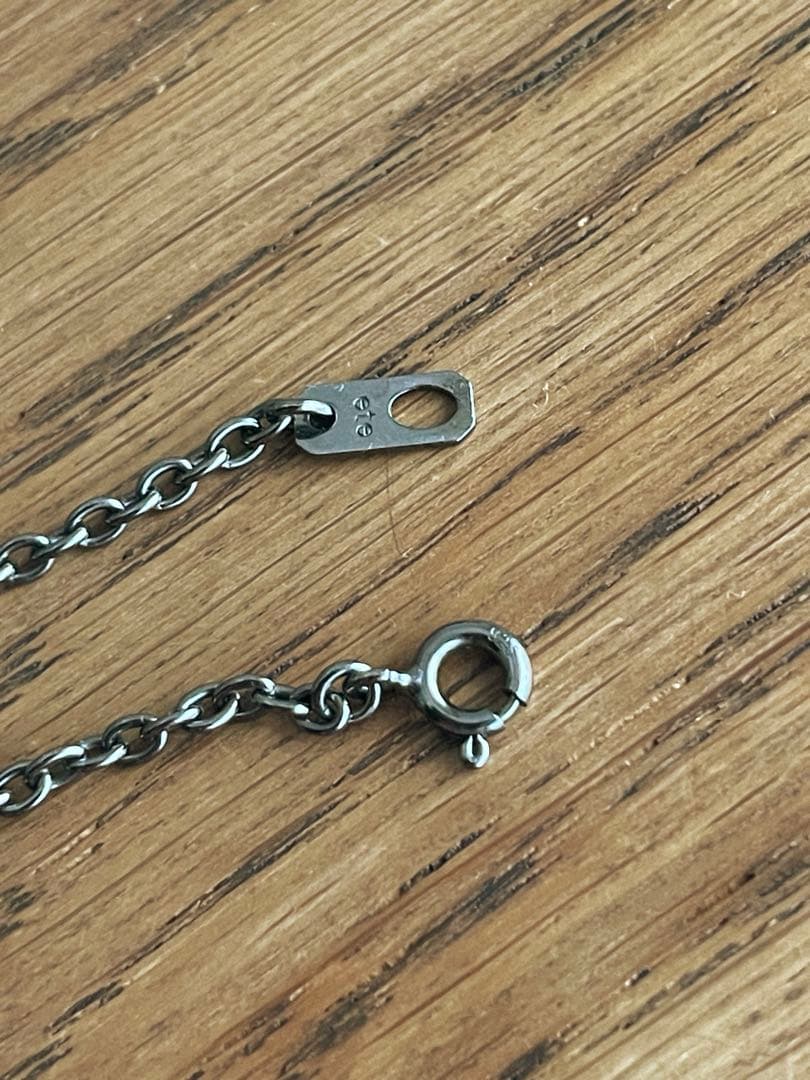 ete　ネックレス　ホースシュー　シルバー925 ブラック　黒