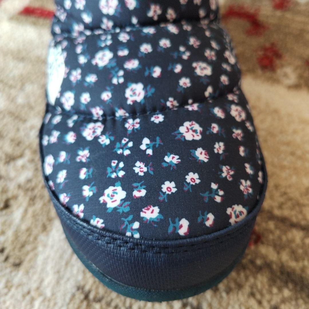 ノースフェイス ダウンブーツ 25㎝ 花柄ネイビー