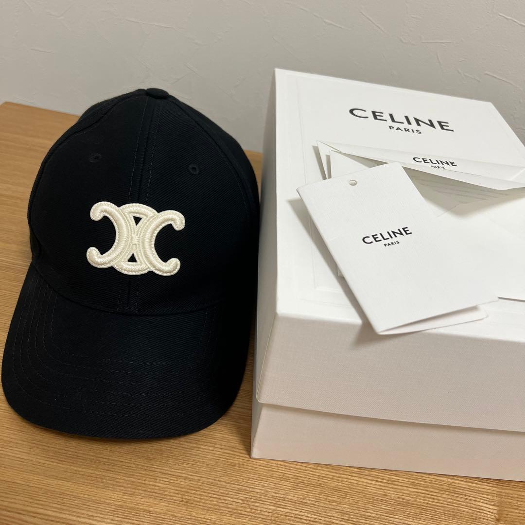 CELINE ベースボールキャップ ブラック