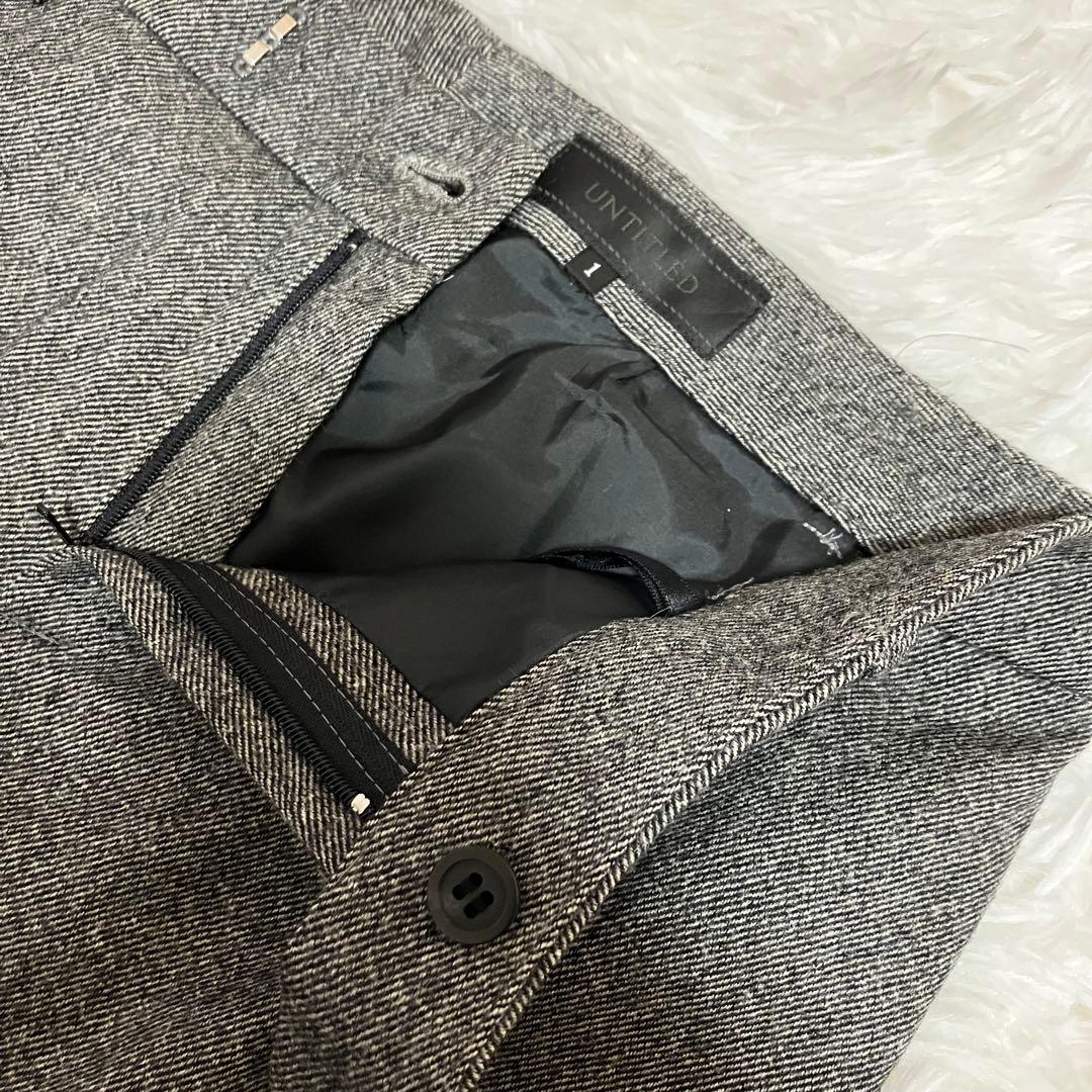 アンタイトル　パンツスーツセット　グレー　カシミア　未使用スーツジャケットパンツ