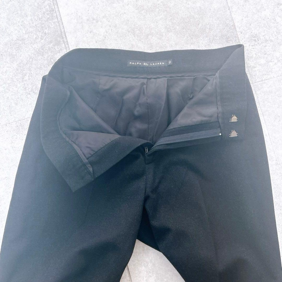 美品✨ ラルフローレン セットアップ　パンツスーツ 5B ワイド ウール 黒