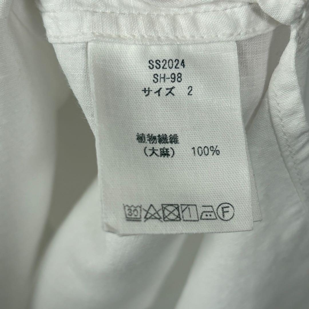 MITTAN ミタン 大麻ワイドシャツ SH-98 白 2 ユニセックス　ヘンプ