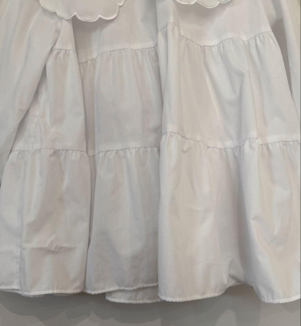 ※paaaag※美品 yori スカラップロングスリーブブラウス