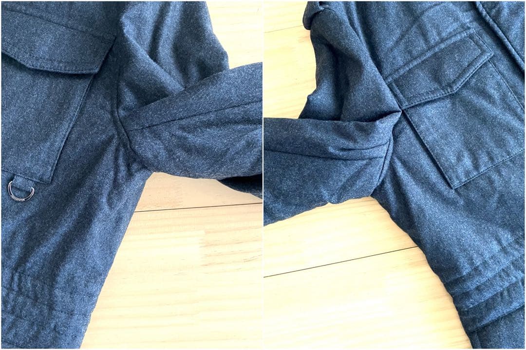 美品 アクアスキュータム ウール 中わた M-65 フィールドジャケット 36