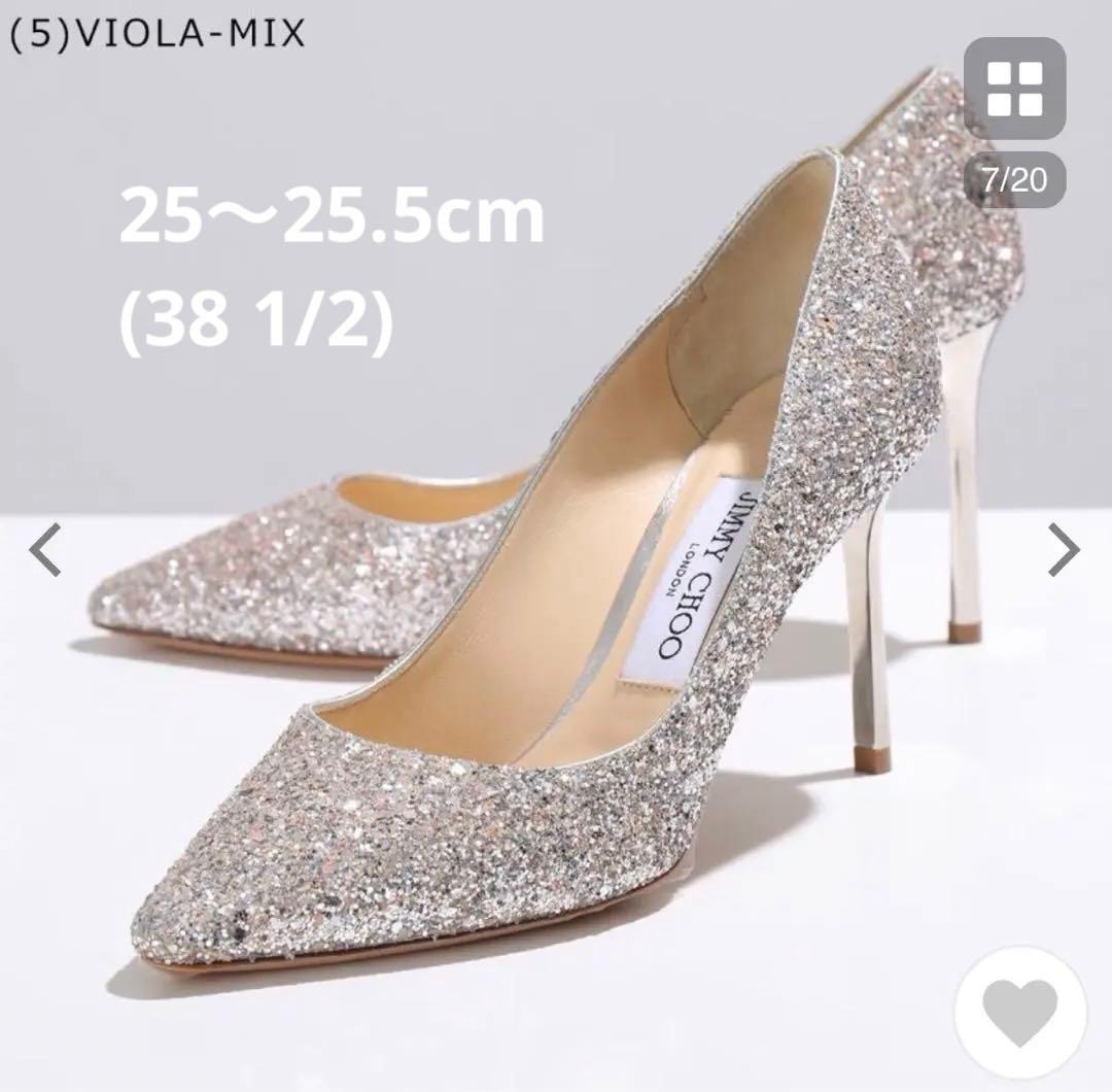 M*i様 ジミーチュウ JIMMYCHOO グリッターパンプス　ヒール8cm 3