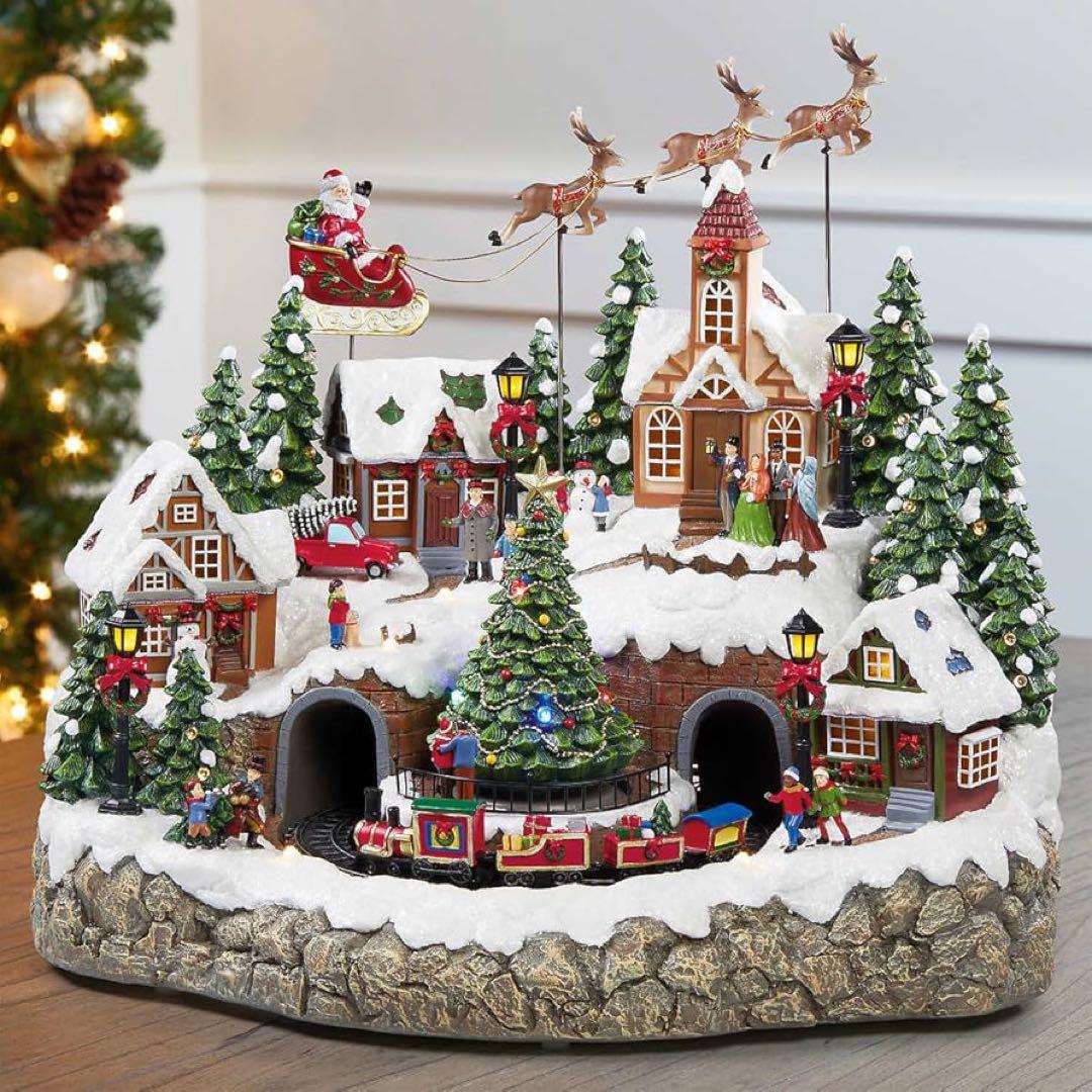 美品✨コストコ クリスマス オルゴール LED付き置物 音楽付き