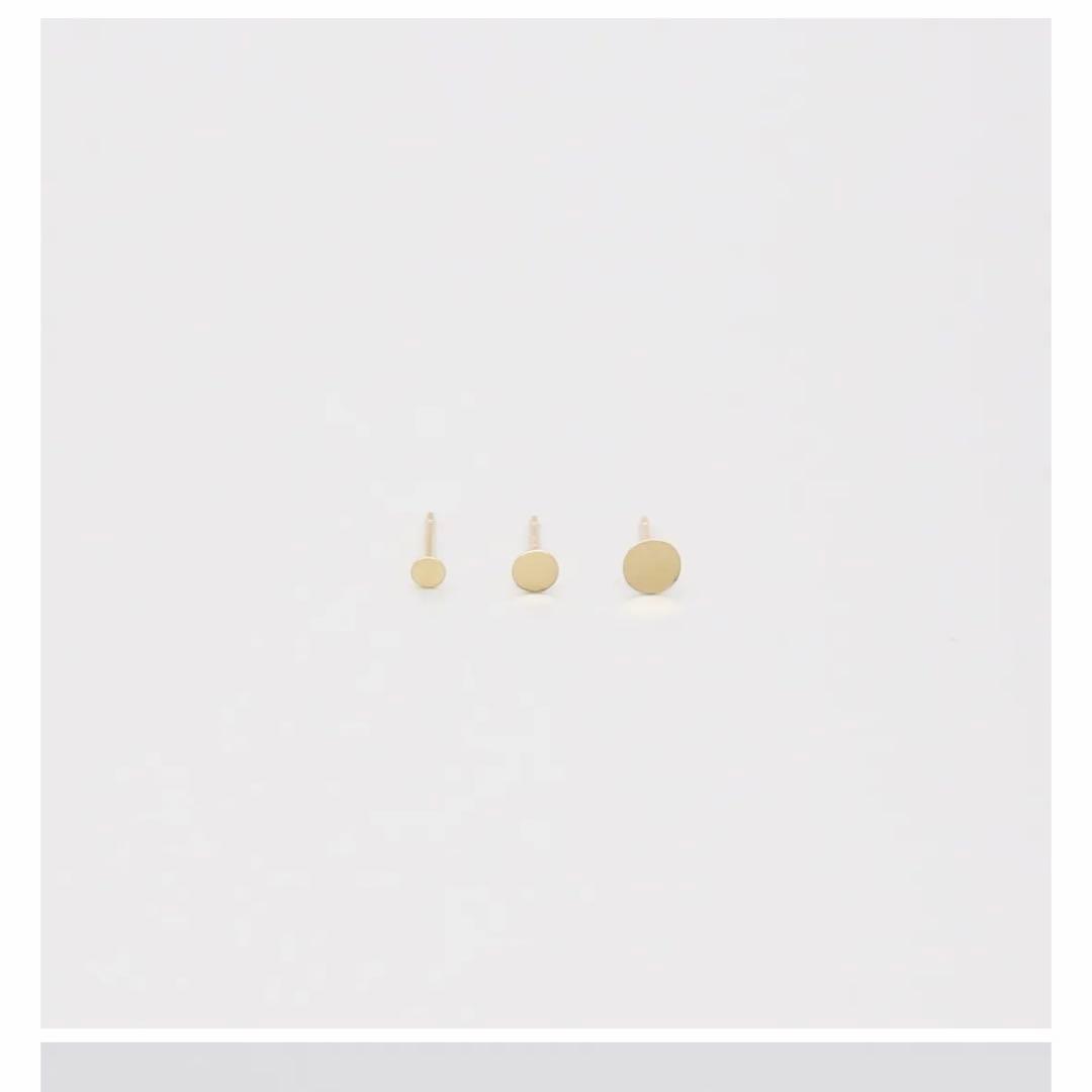 キャスリーン ウィテカー ゴールドサークルピアス 2個　14金