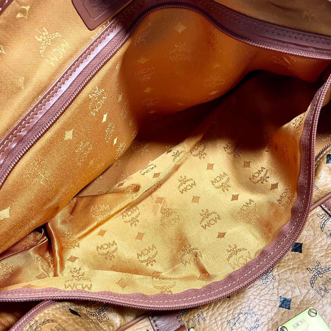 MCM ボストンバッグ 2way ヴィセトス柄 レザー 大容量 旅行バッグ ロゴ