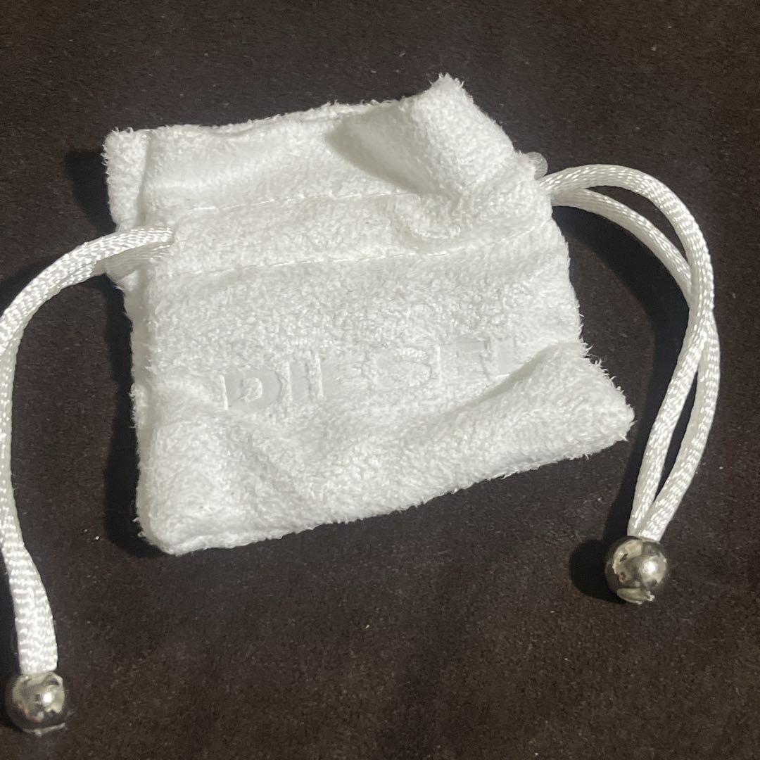 超希少　DIESEL ディーゼル メンズ 両耳用 フープピアス 925刻印有り