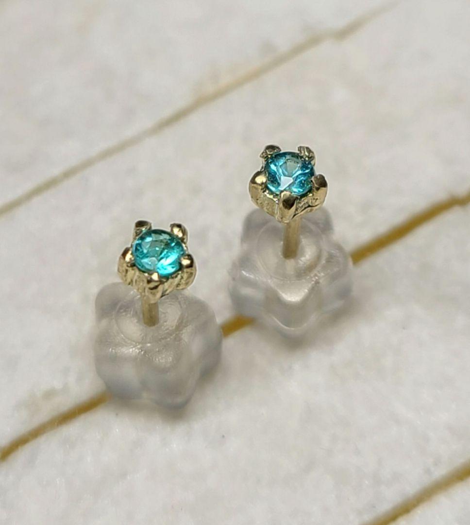 ビカビカネオンのお星さま★ブラジルバターリャパライバトルマリン18金★