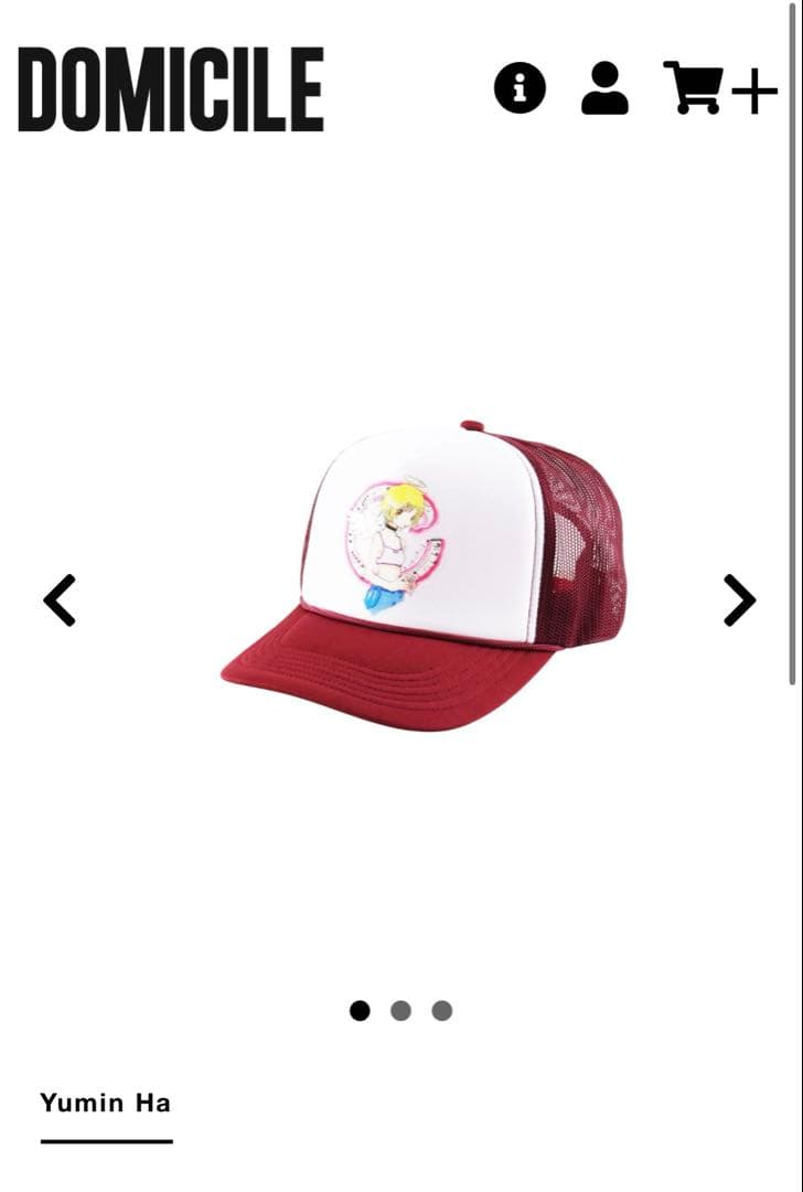 Yumin Ha マルーンエンジェルガールキャップ