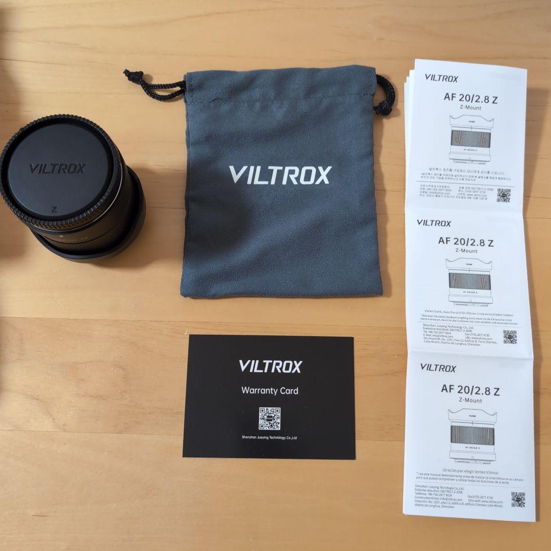 【レンズフィルター付き】VILTROX AF 20mm/F2.8 Zマウント