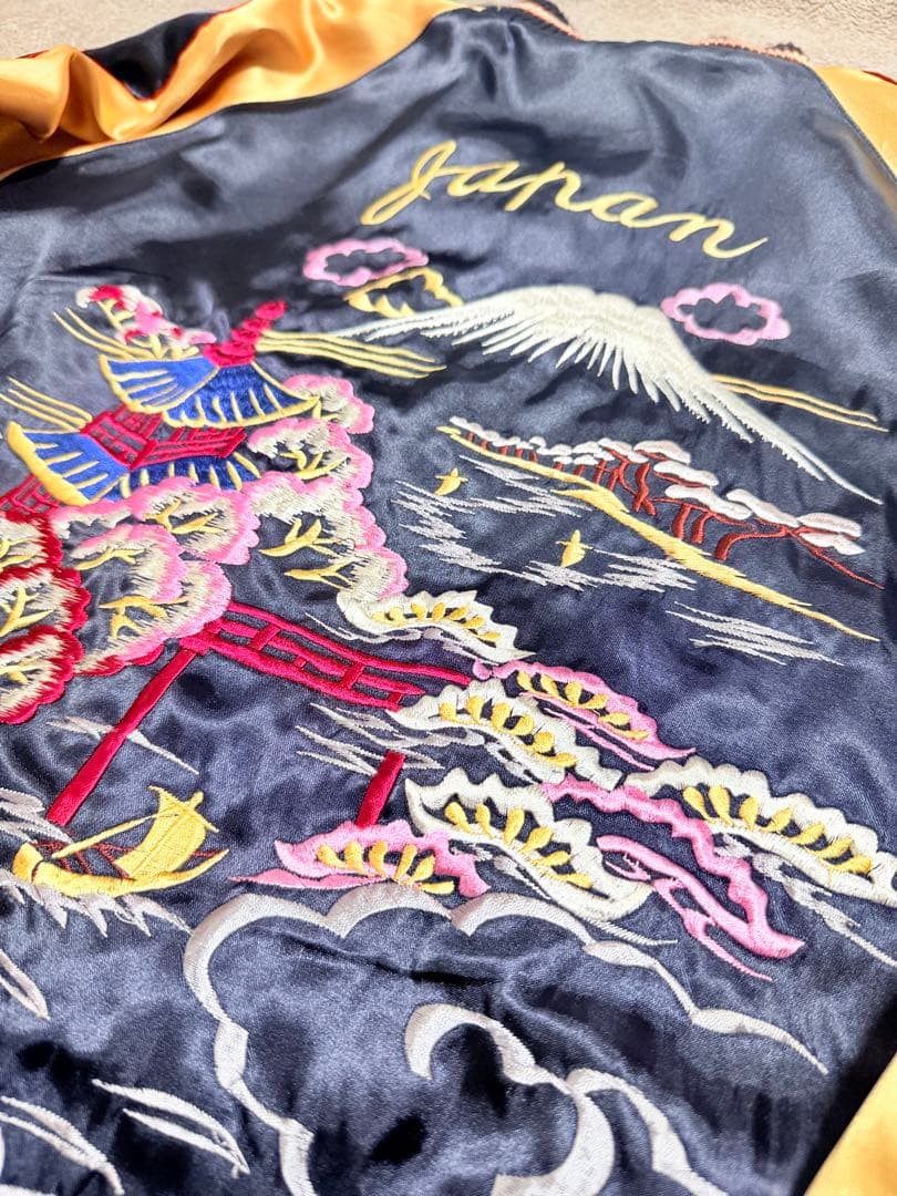 ２面用 テーラー東洋 桜 USA 日本限定 スカジャン vintage サテン