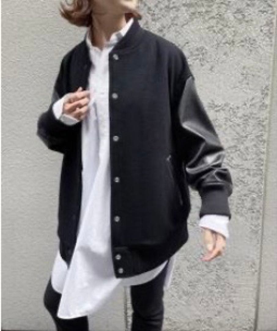 Spick &Span スタジアムジャンパー　ブラック