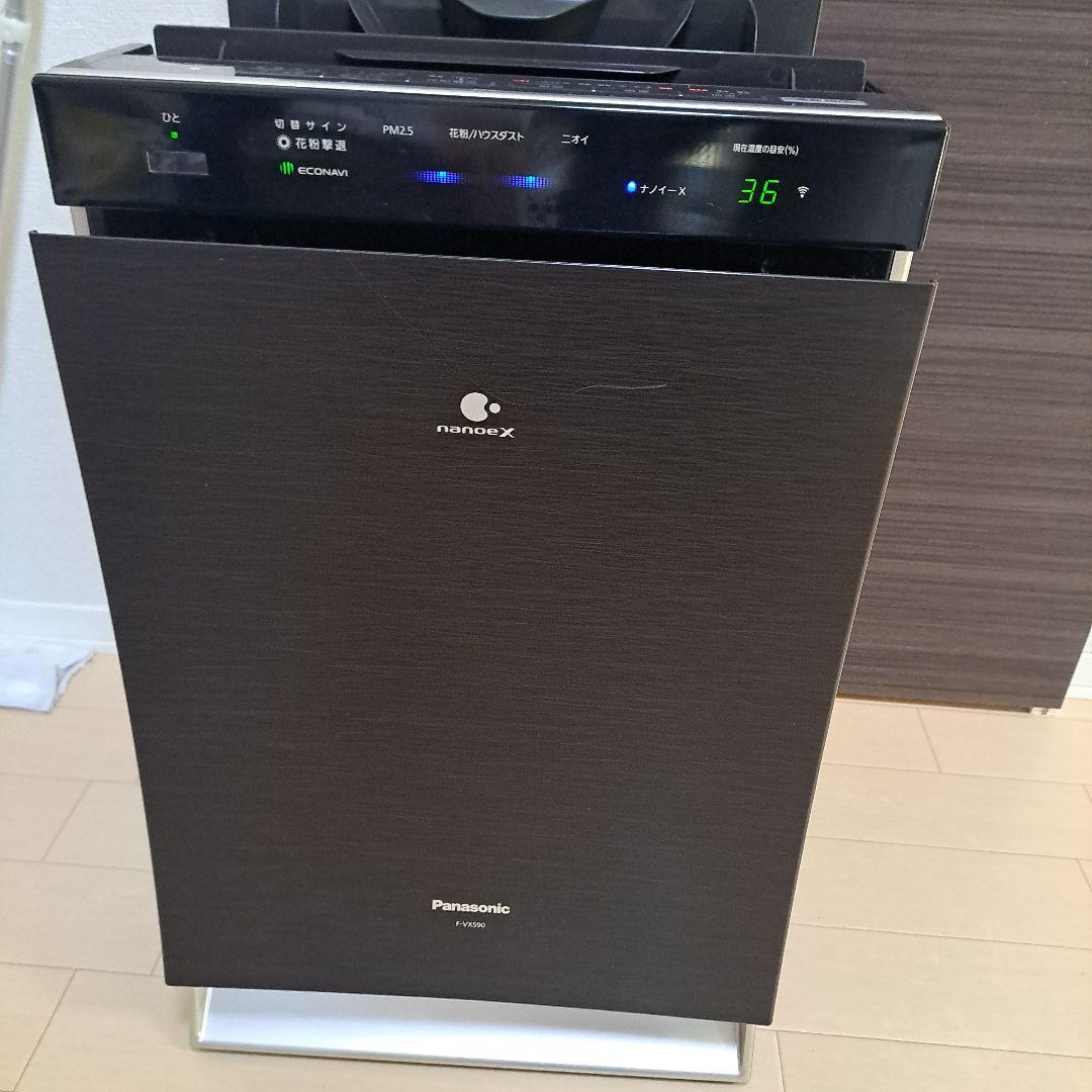 最安!Panasonic F-VXS90 空気清浄機 ブラック　2019年