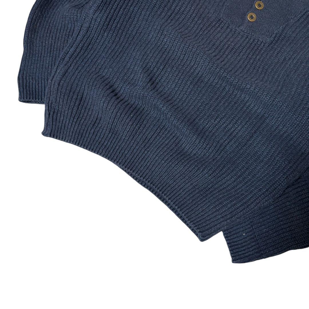 90s Eddie Bauer ヘンリーネック　コットンニット