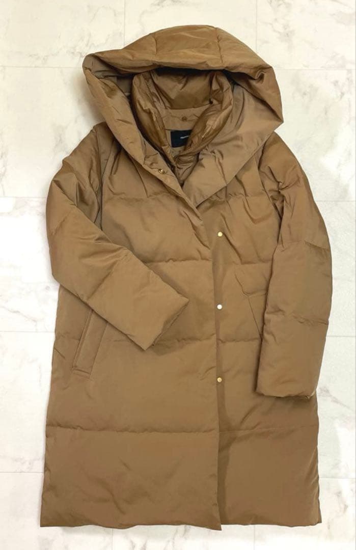 ☆極美品☆フレームワーク 定価49,500円 フードダウンコート ベージュ 40